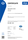 ISO 14001 2015 Certificate - Taylor Hobson
