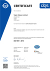 ISO 9001 2015 Certificate - Taylor Hobson
